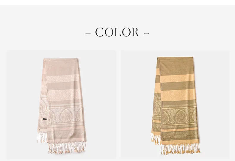 03-11  Summer thin headscarf striped tassel travel sunscreen silk scarf shawlplain hijab  printed hijab  printed scarf  hijab/tudung
