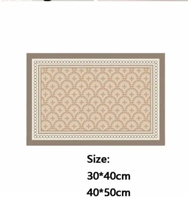 Anti Slip Dish Drying Mat-5759Beige Geometric