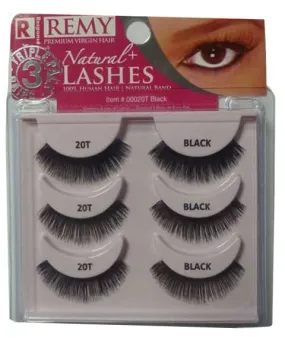 Bee Sales Remy Response Natural Triple Pack Lashes Black 20T
