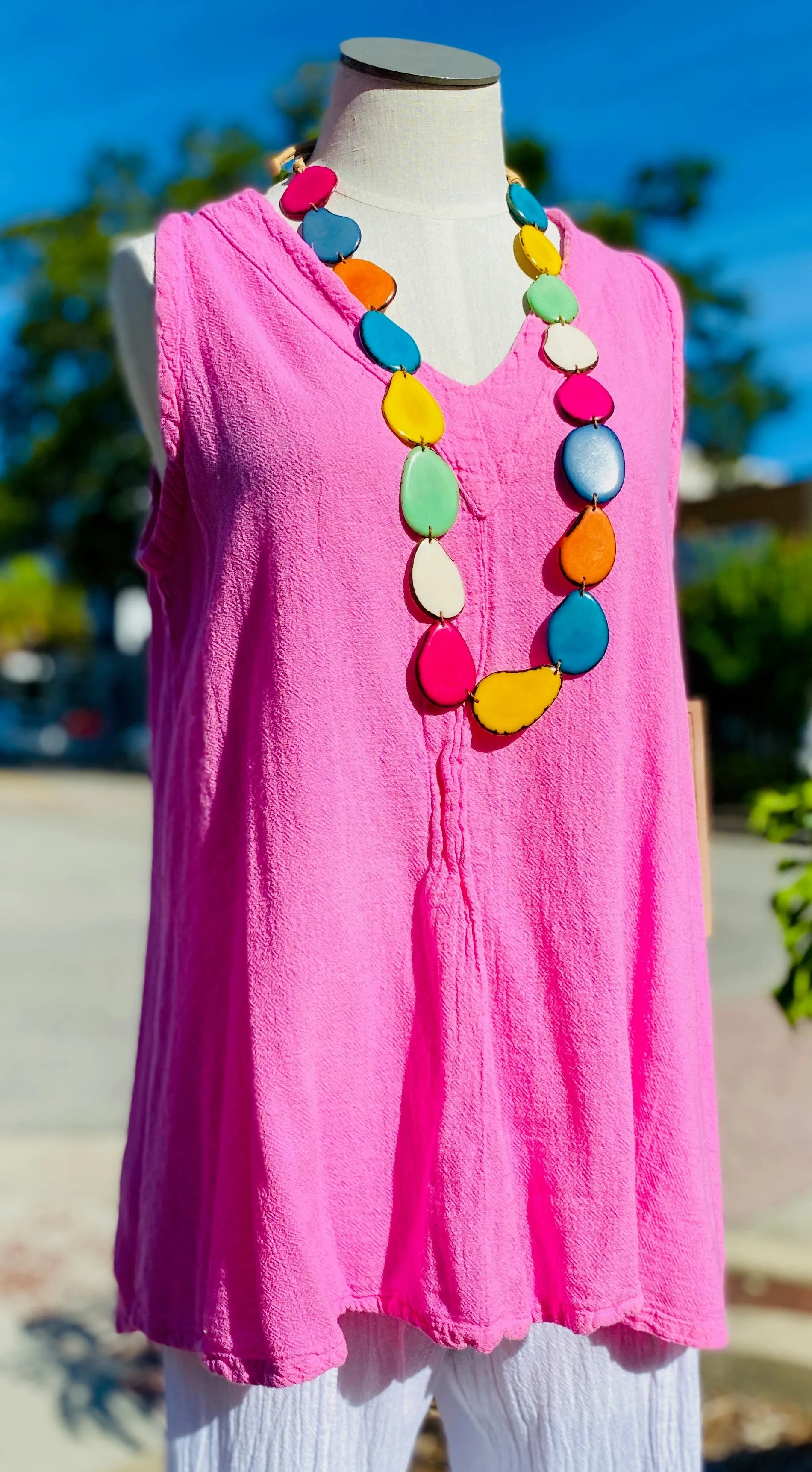Biddy Tunic Tank with Fun Pleating Detail- In Sale Colors! All sizes!