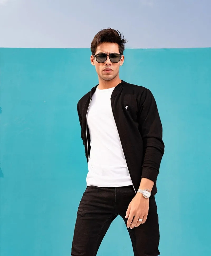 Black French Terry Varsity