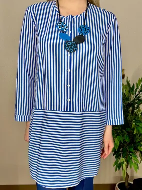 Blue White Striped Tunic