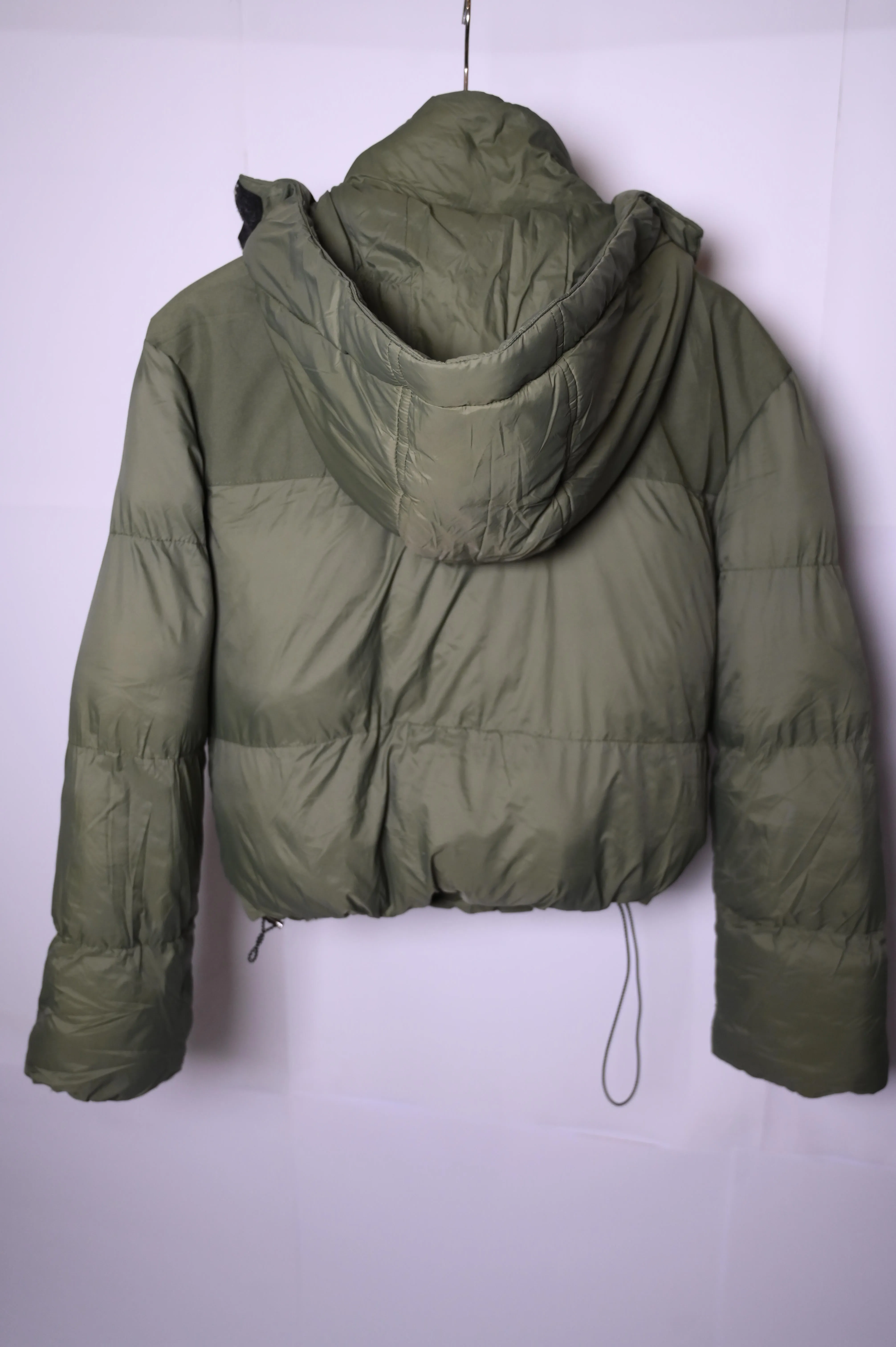 Brave Soul Olive Green Classic Puffer Jacket