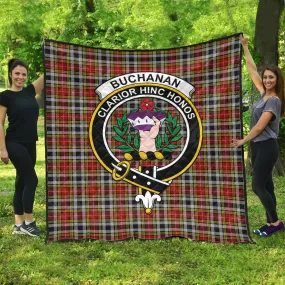 Buchanan Old Dress Tartan Quilt with Family Crest