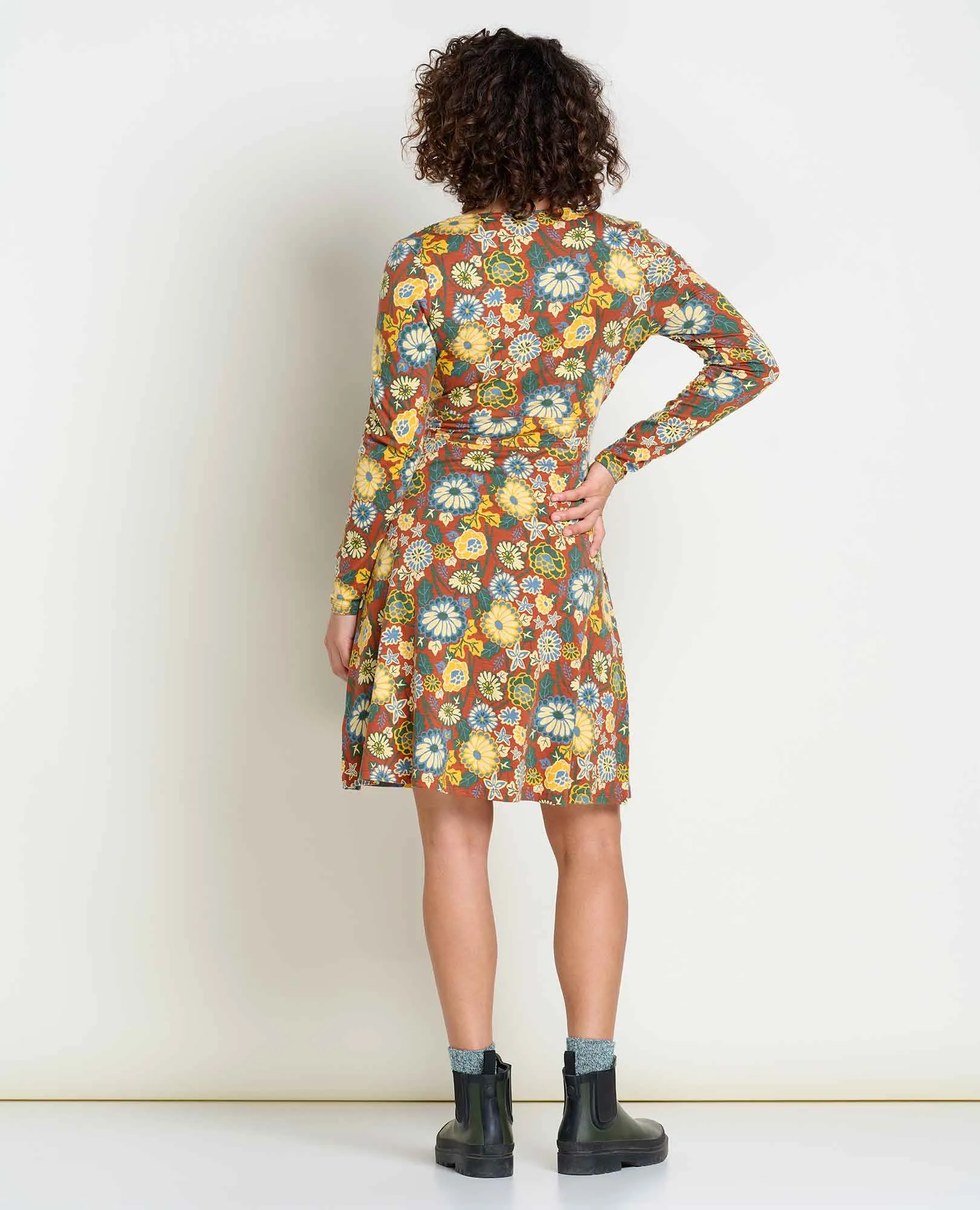 Cue Wrap Long Sleeve Dress