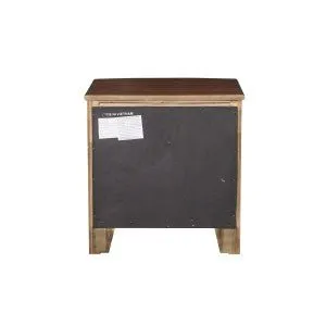 Dark Cherry Night Stands w/ 3 Drawers - Set of 2