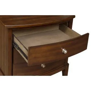Dark Cherry Night Stands w/ 3 Drawers - Set of 2