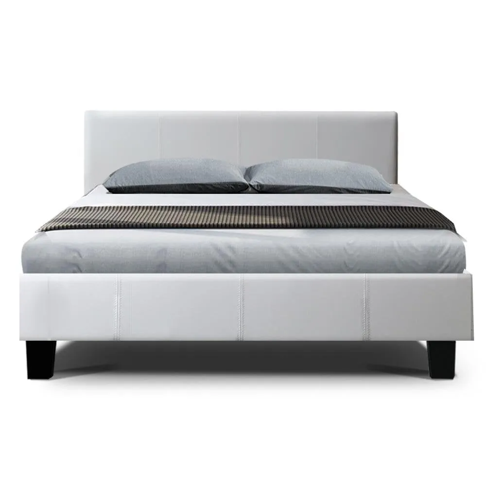 Double Package | Coogee Bed White & Normay Series Pillow Top Mattress (Medium Firm)