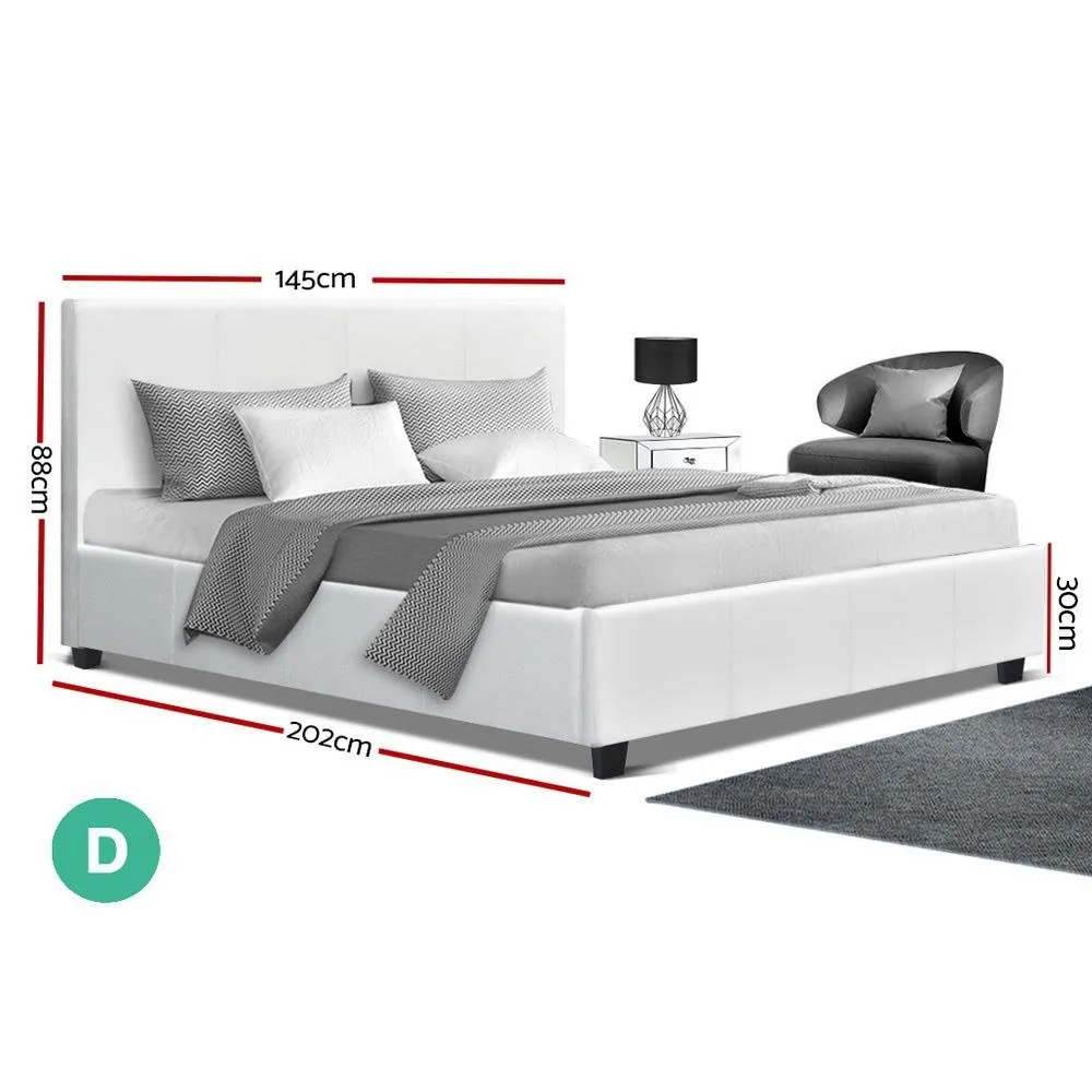 Double Package | Coogee Bed White & Normay Series Pillow Top Mattress (Medium Firm)