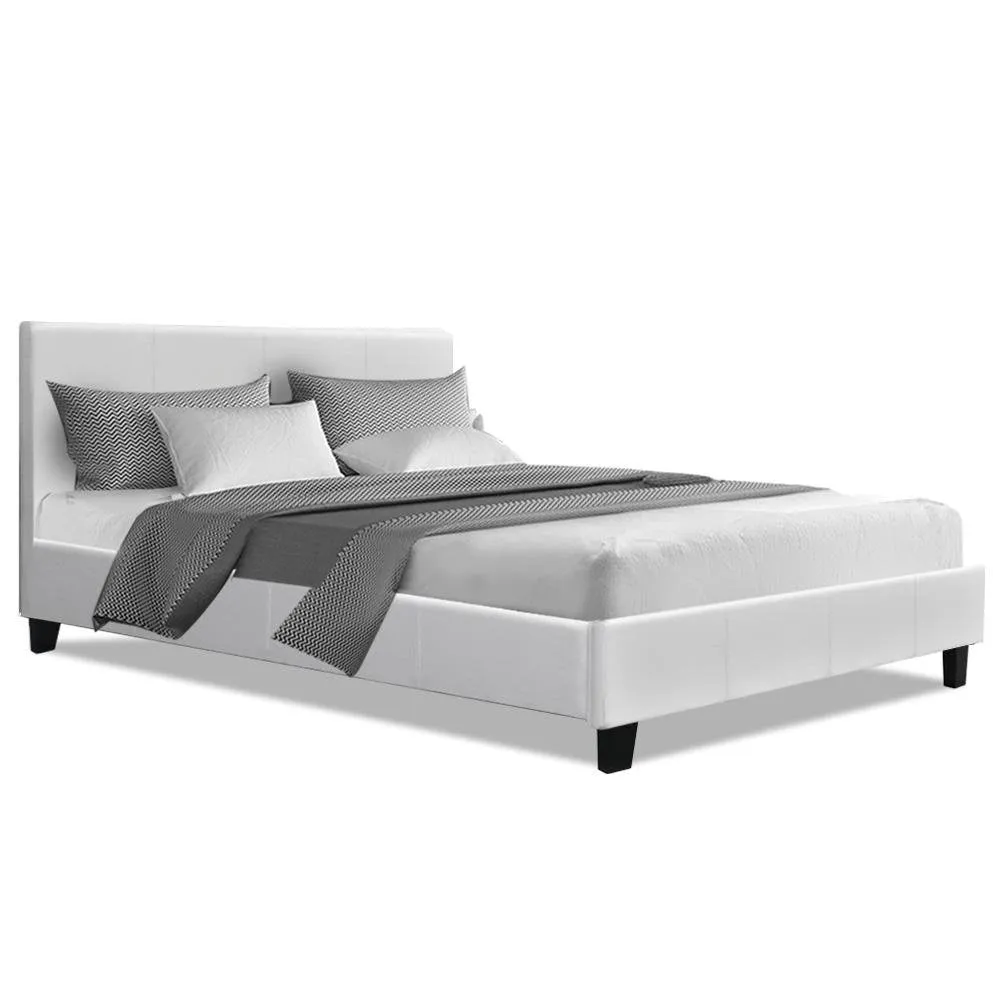 Double Package | Coogee Bed White & Normay Series Pillow Top Mattress (Medium Firm)