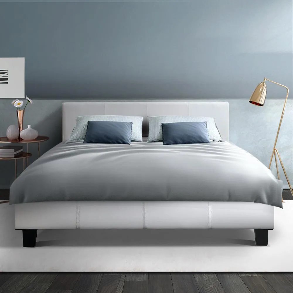 Double Package | Coogee Bed White & Normay Series Pillow Top Mattress (Medium Firm)