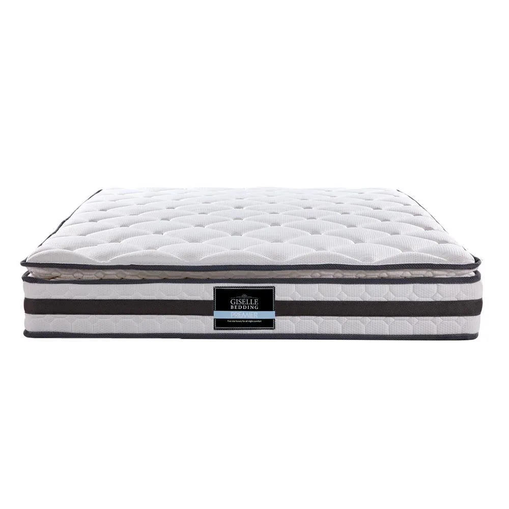 Double Package | Coogee Bed White & Normay Series Pillow Top Mattress (Medium Firm)