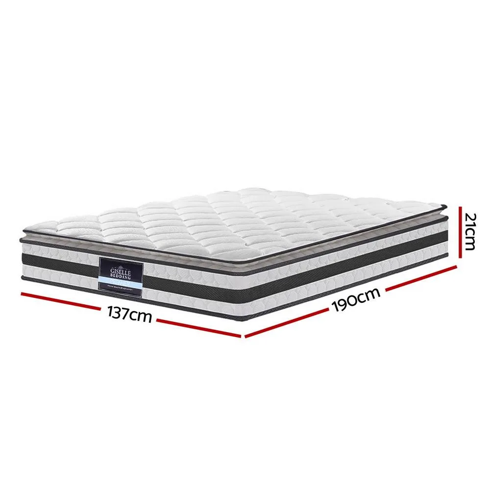 Double Package | Wanda LED Bed Black & Normay Series Pillow Top Mattress (Medium Firm)