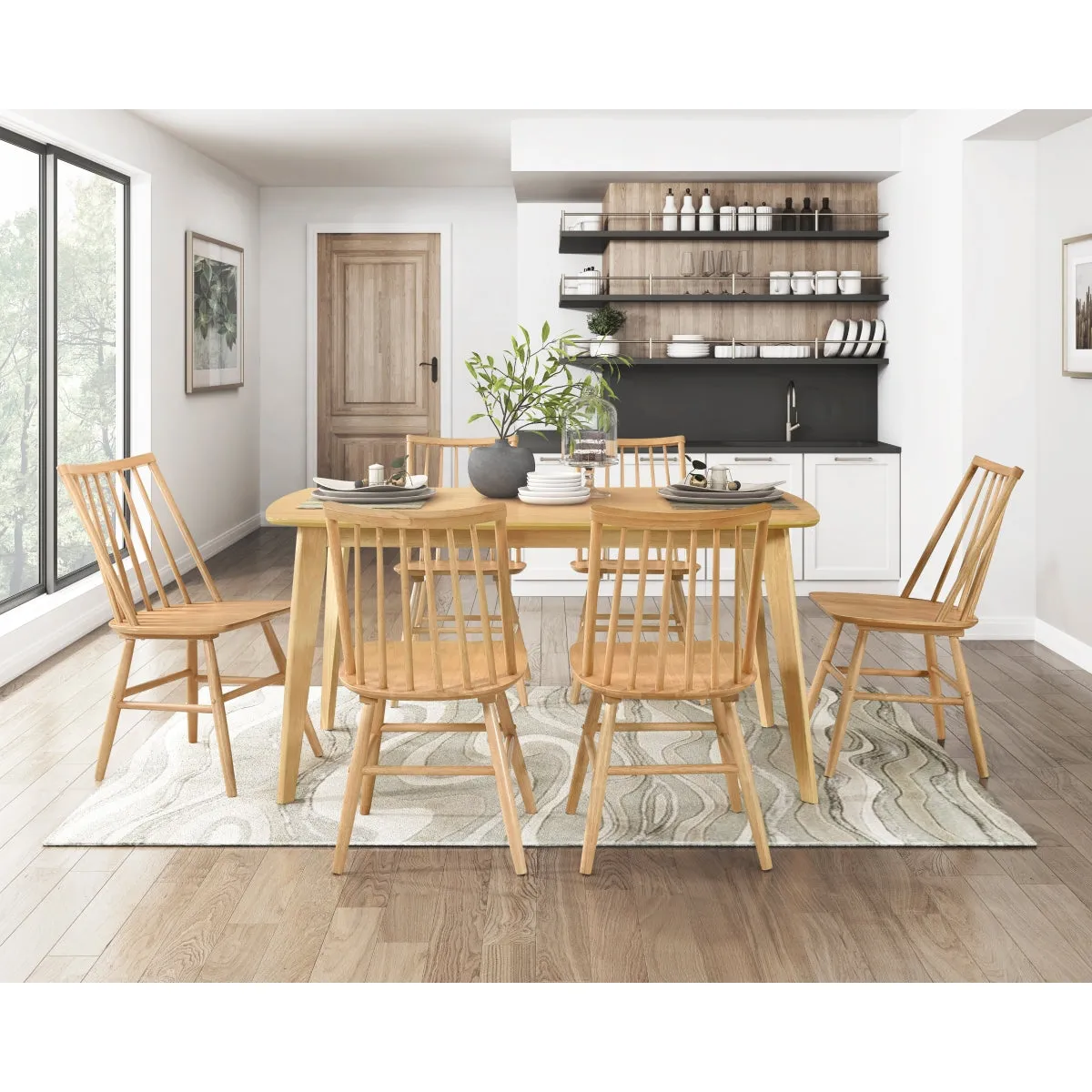 Elegant Malaysian Oak Dining Table - Modern Design