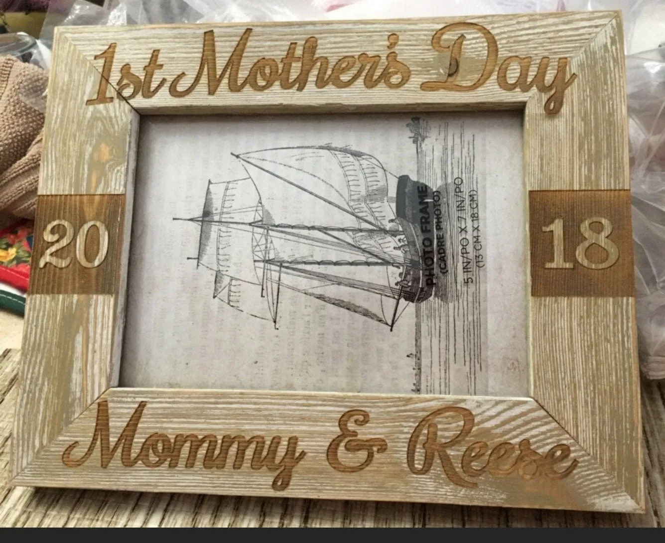 First Mothers Day Personalized Mommy and Me Picture Frame Mother Daughter Gift for Godmother Baby Shower Gift Idea Custom Engraved Frames