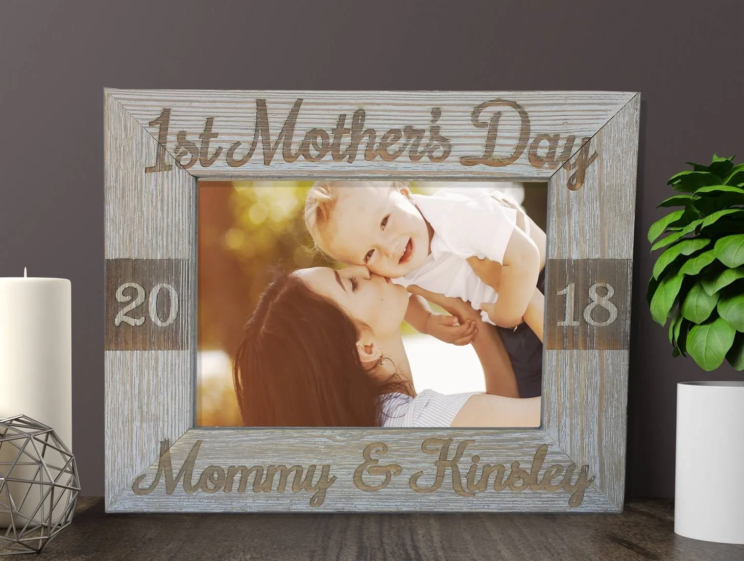 First Mothers Day Personalized Mommy and Me Picture Frame Mother Daughter Gift for Godmother Baby Shower Gift Idea Custom Engraved Frames