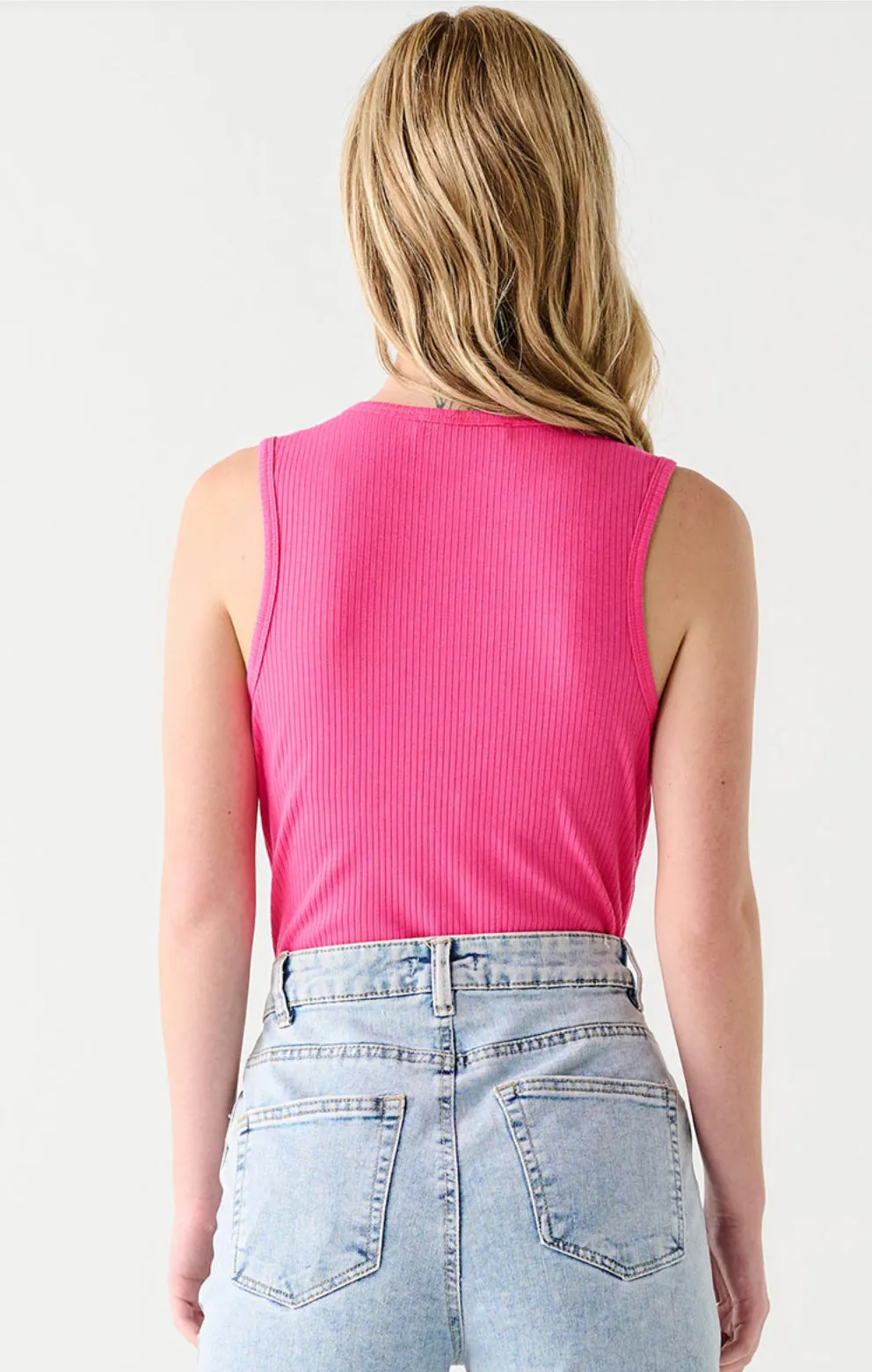 Fuchsia Ribbed Tank