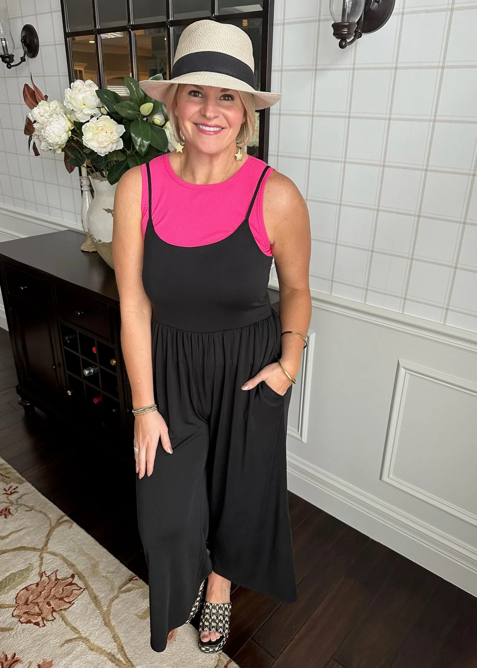 Fuchsia Ribbed Tank