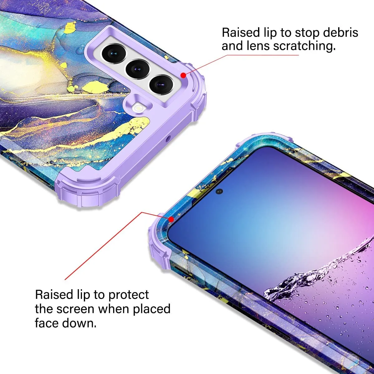Galaxy S22 Plus 5G Three Layer Heavy Duty Shockproof Protective Case