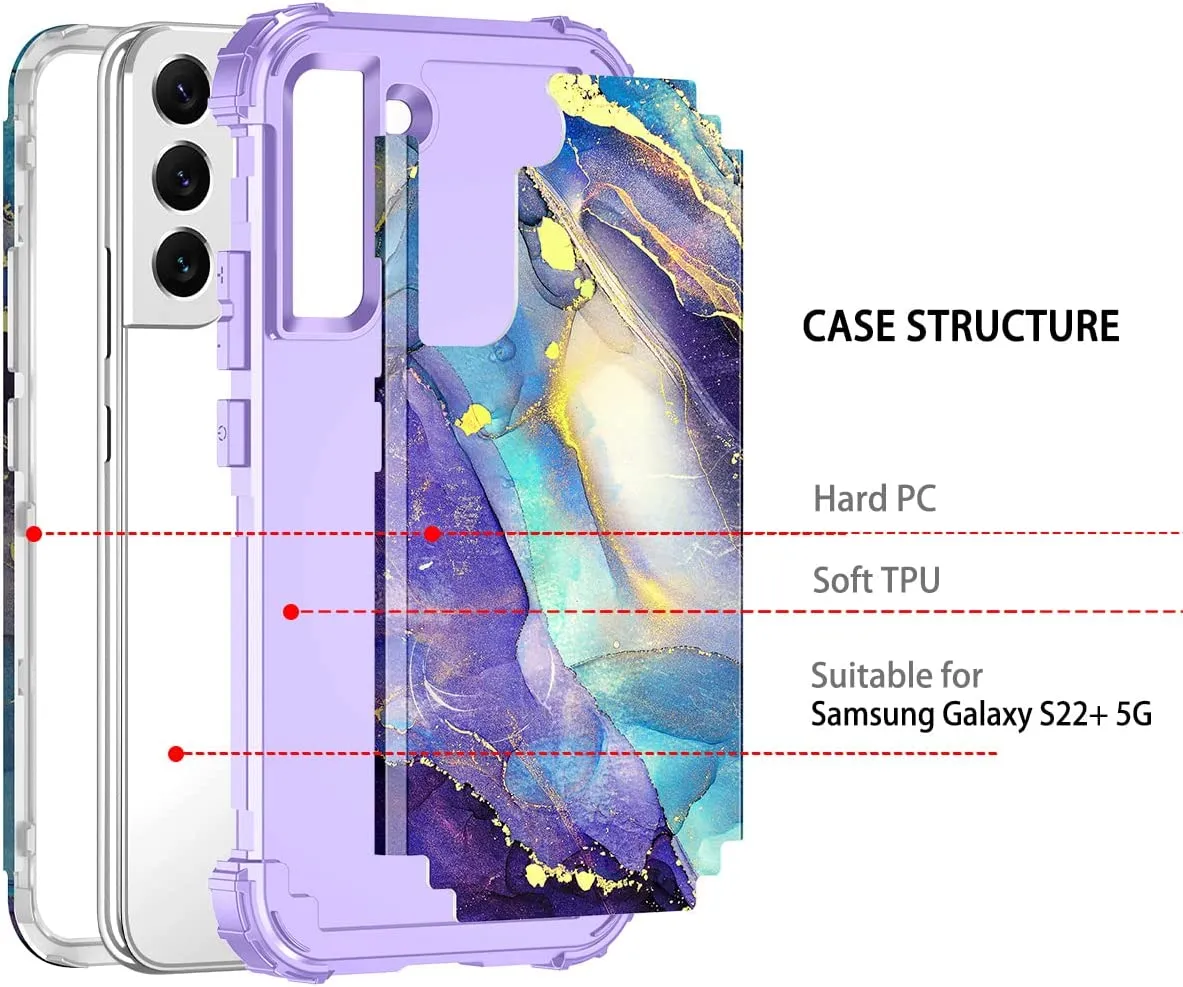 Galaxy S22 Plus 5G Three Layer Heavy Duty Shockproof Protective Case