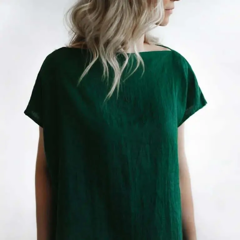 Green Baltic Linen Tops by Seaside Tones