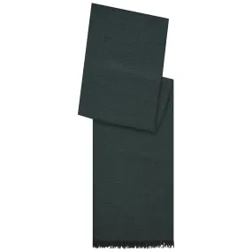 Green Twill Silk Cashmere Lightweight Scarf