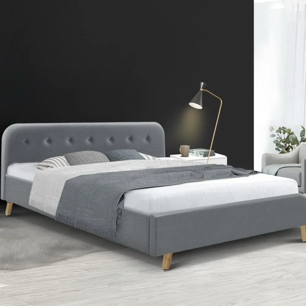 King Package | Tarcoola Bed Grey & Normay Pillow Top Mattress (Medium Firm)