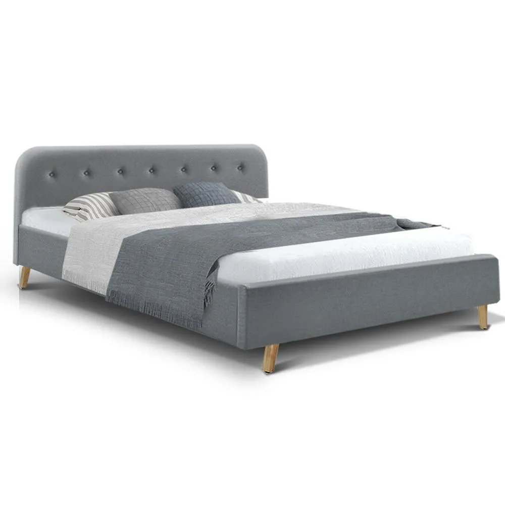 King Package | Tarcoola Bed Grey & Normay Pillow Top Mattress (Medium Firm)