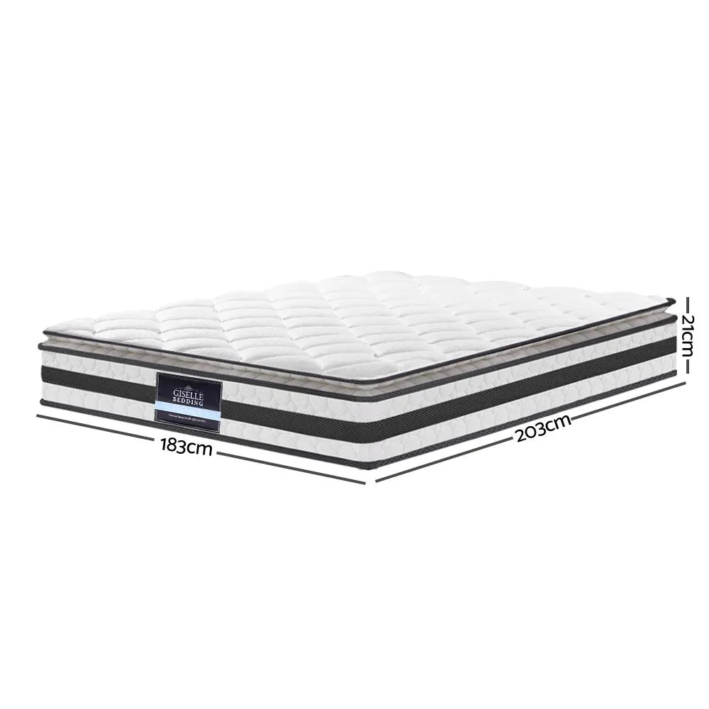 King Package | Tarcoola Bed Grey & Normay Pillow Top Mattress (Medium Firm)