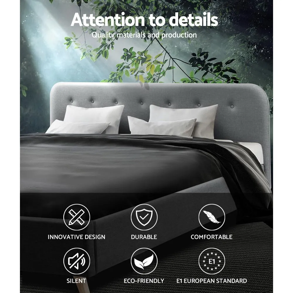 King Package | Tarcoola Bed Grey & Normay Pillow Top Mattress (Medium Firm)