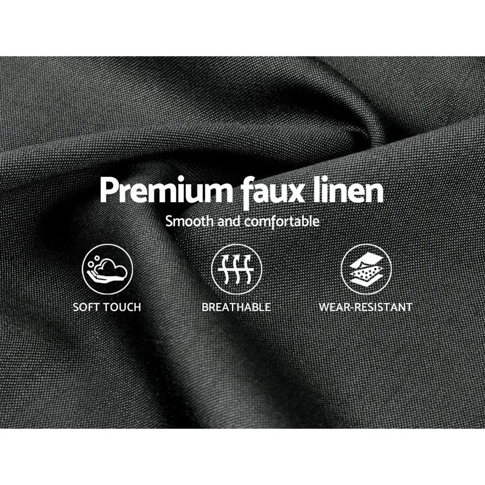 King Premium Package | Trinity Bed Charcoal, Algarve Euro Top Mattress (Medium Firm) & Deluxe Mattress Topper!