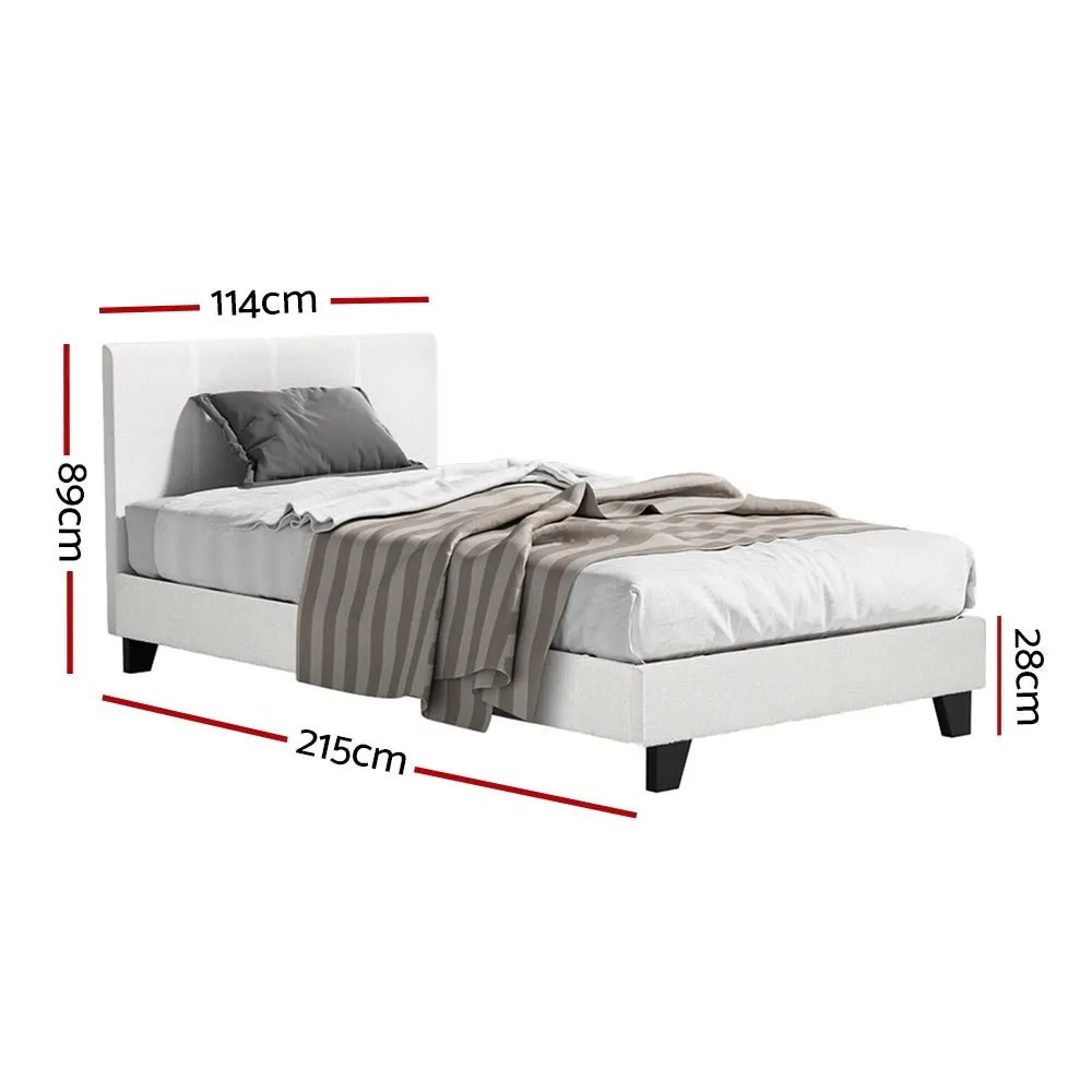 King Single Package | Coogee King Single Bed Frame & Bonita Euro Top Mattress (Medium Firm)