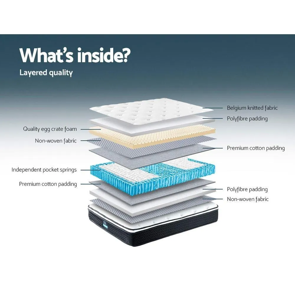 King Single Package | Coogee King Single Bed Frame & Bonita Euro Top Mattress (Medium Firm)