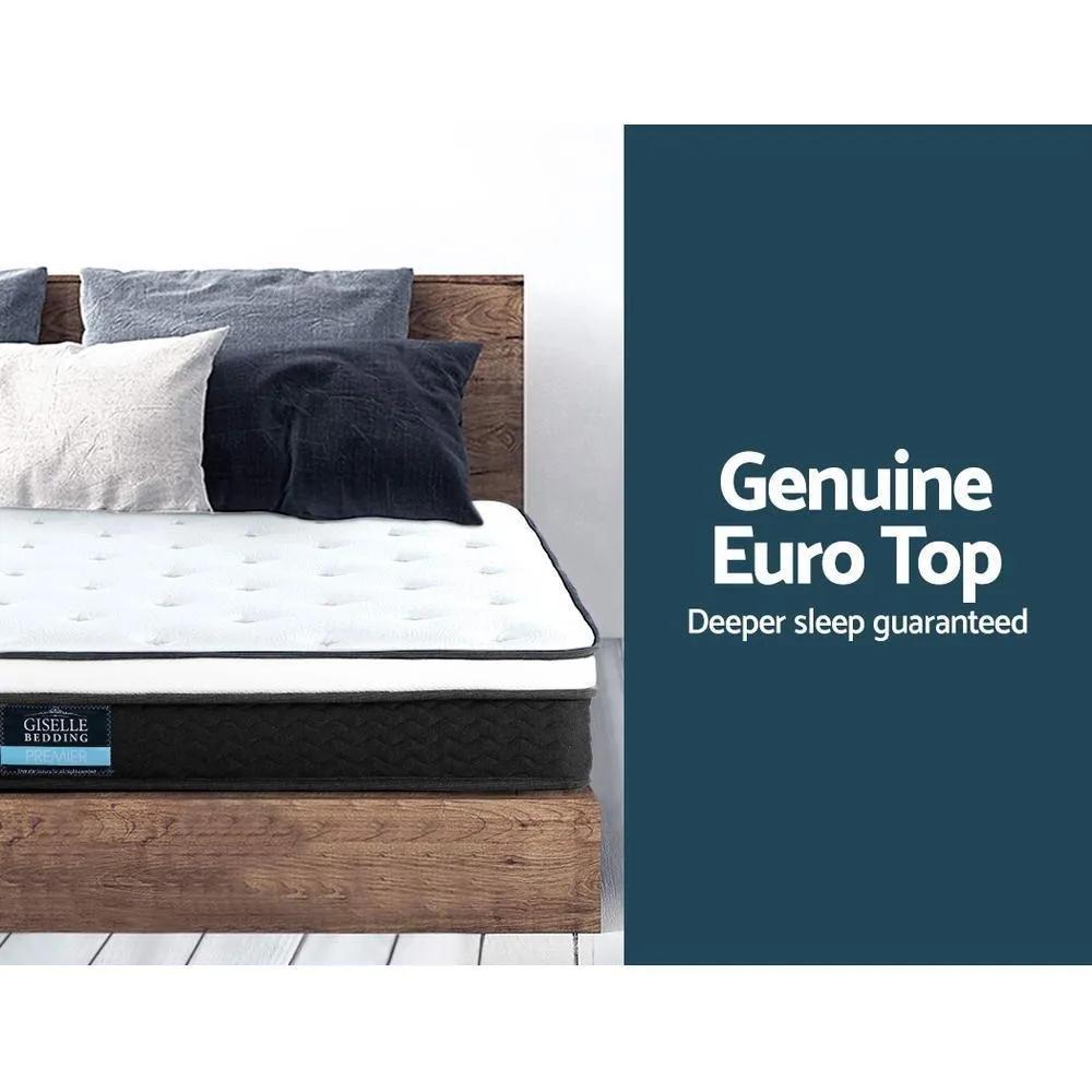 King Single Package | Coogee King Single Bed Frame & Bonita Euro Top Mattress (Medium Firm)