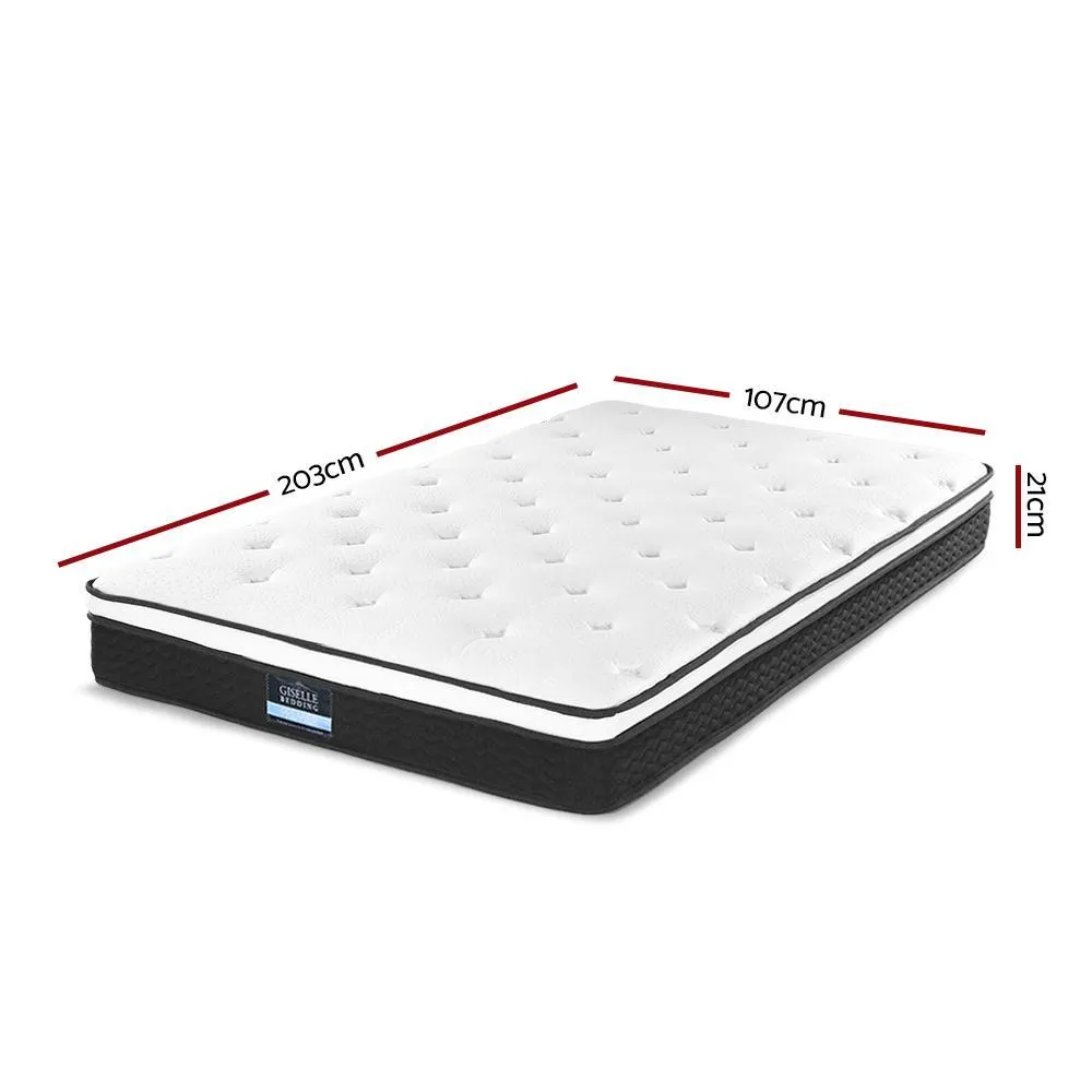 King Single Package | Coogee King Single Bed Frame & Bonita Euro Top Mattress (Medium Firm)