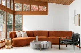 Large Luxury Modern Italian Modular Sectional Fired Rust