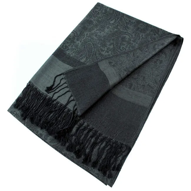 Light Paisley Pashmina Scarf Shawls 018
