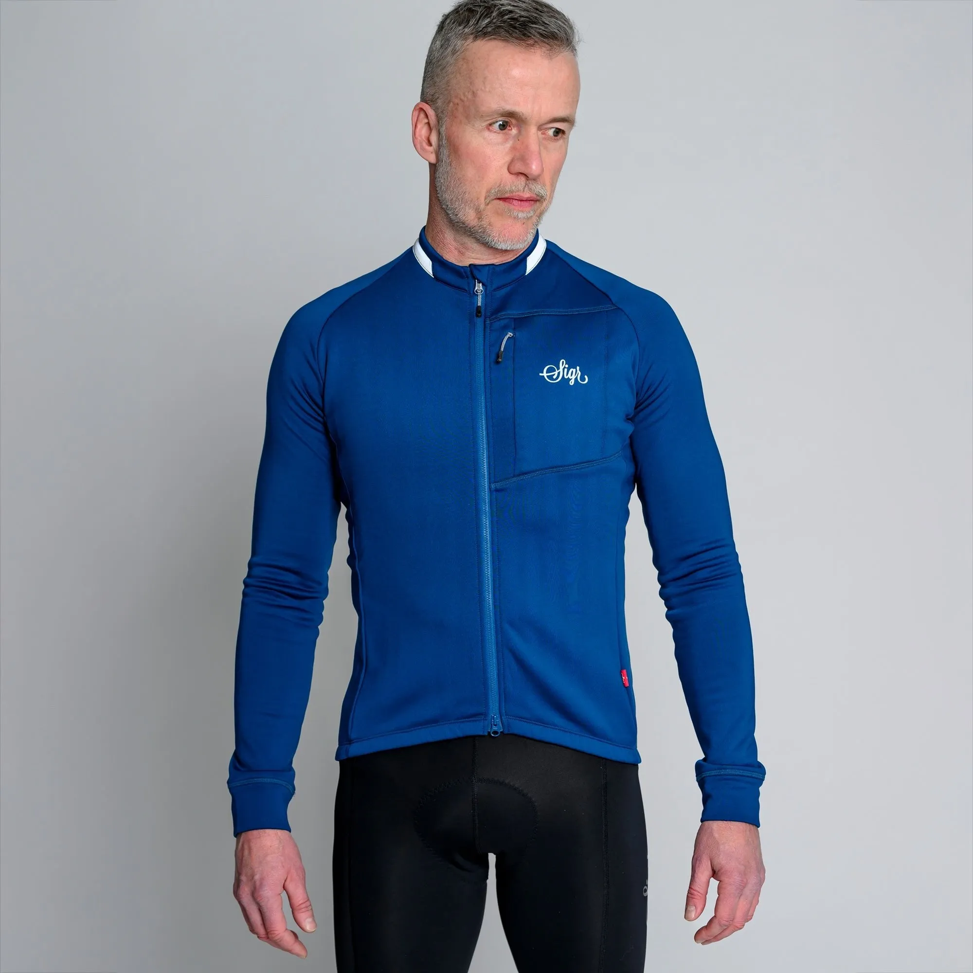 Ljung Blue Men's Warmer Long Sleeved Cycling Jersey