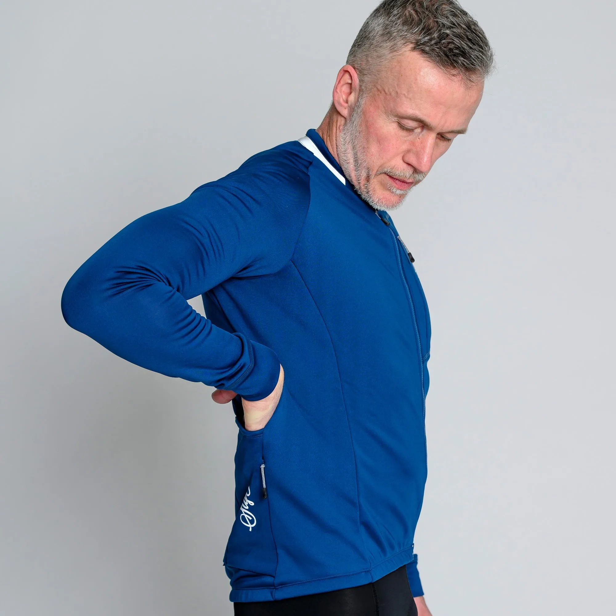 Ljung Blue Men's Warmer Long Sleeved Cycling Jersey