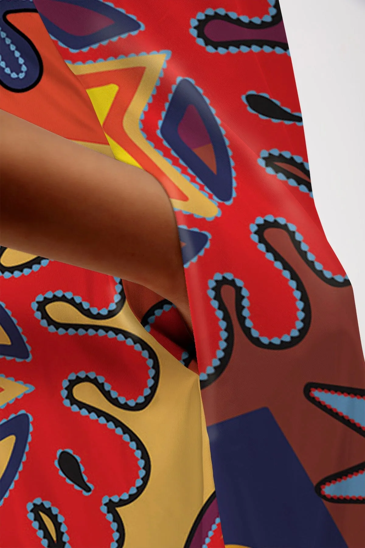 Multicolor Adinkra Symbols Summer Dress
