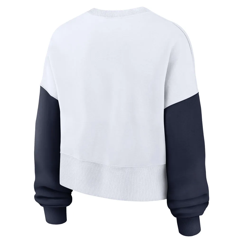 NCAA Arizona Wildcats Women's Nike Wordmark Crewneck Fleece Pullover