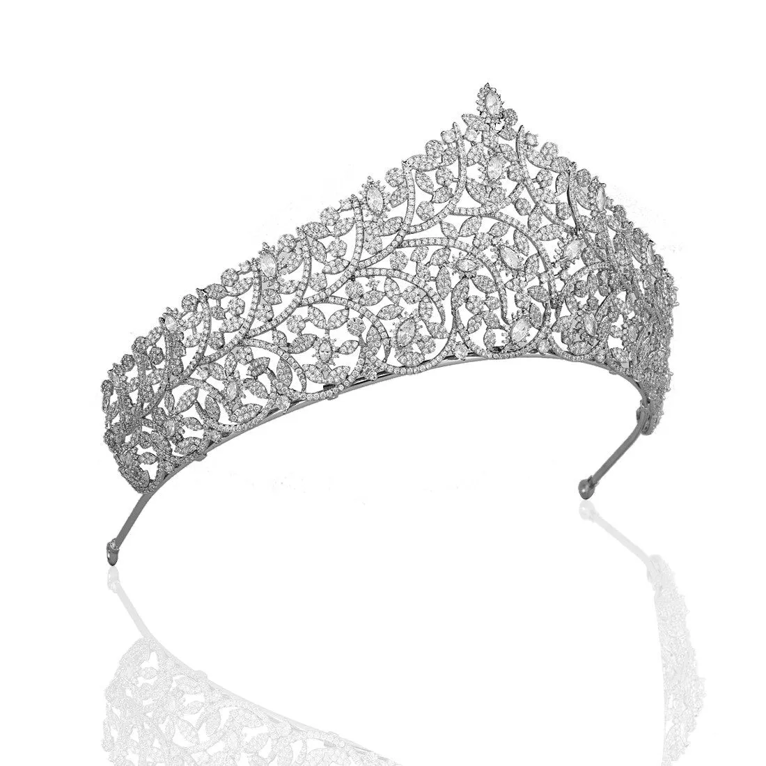 New Luxury Cubic Zirconia Princess Tiara Wedding Bridal Crown HairJewelry wedding Dress AccessoriesTR00094
