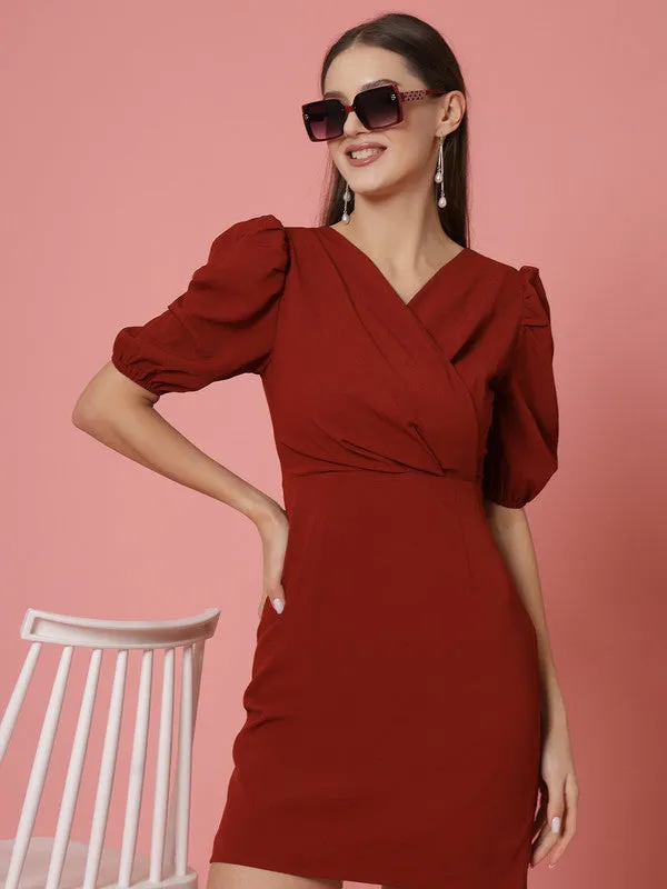 Odour Free V Neck Wrap Dress For Women