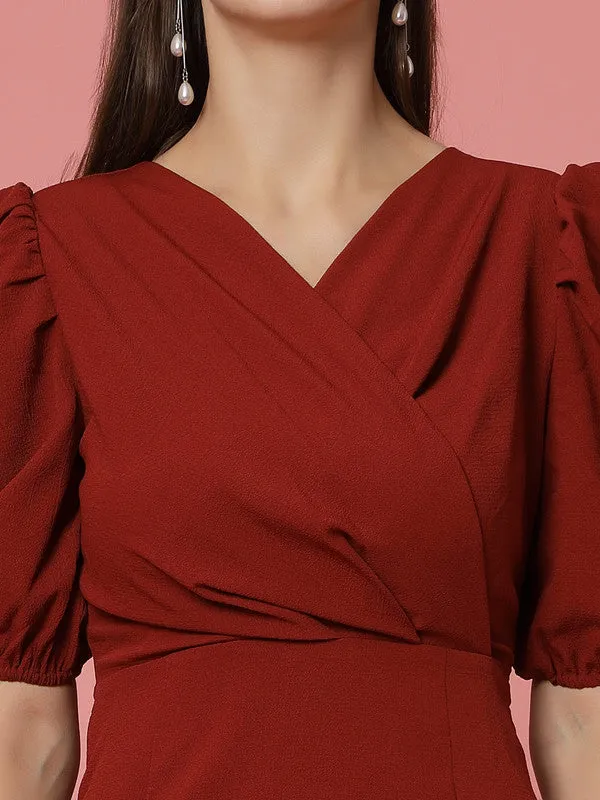 Odour Free V Neck Wrap Dress For Women