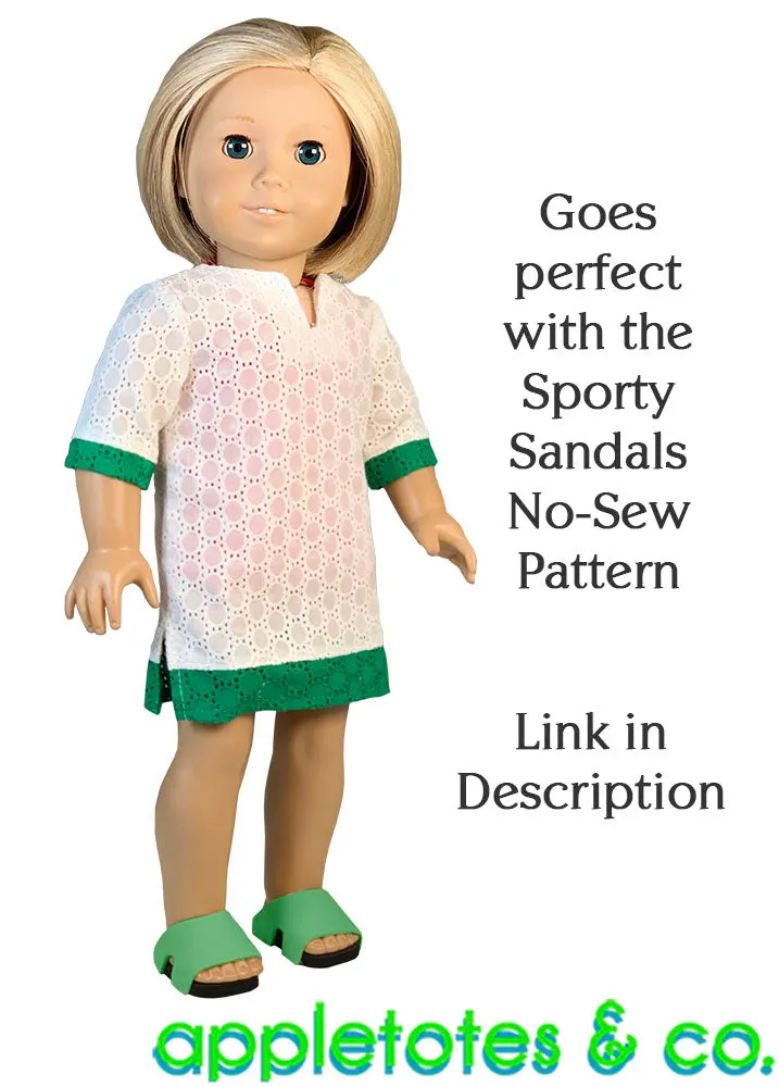 Palm Beach Tunic Sewing Pattern for 18 Inch Dolls