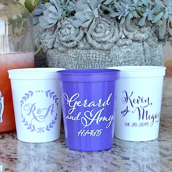 Personalized I Still Do Anniversary Stadium Cups