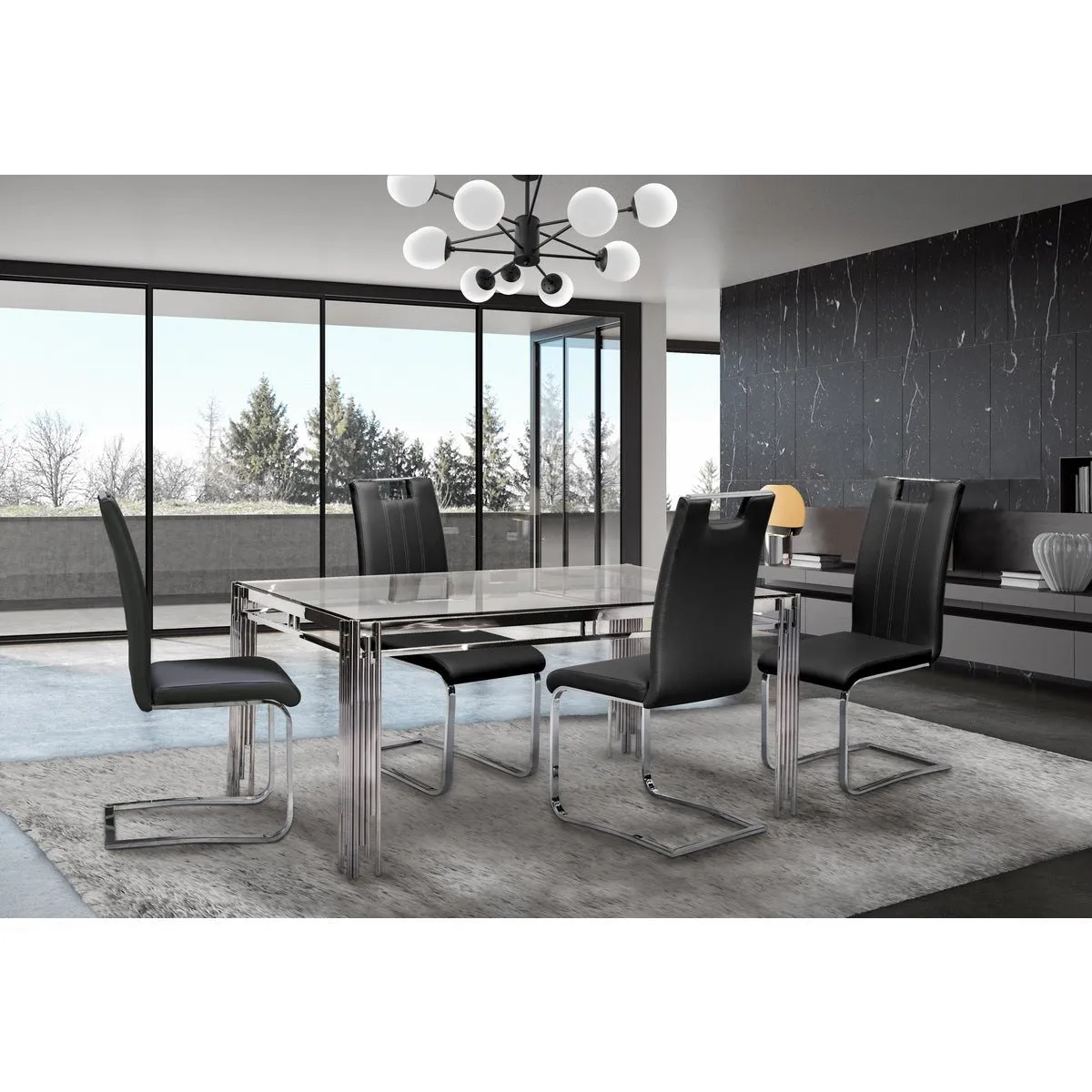 Porfirio Dining Table with Glass Top