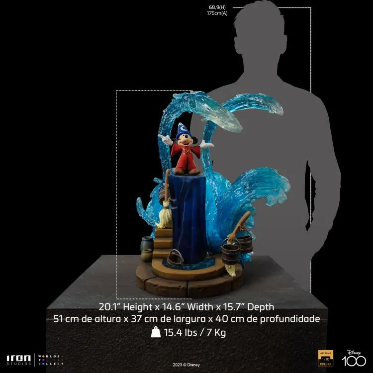 PRE-ORDER: Iron Studios Fantasia Mickey Deluxe Art Scale 1/10 Statue