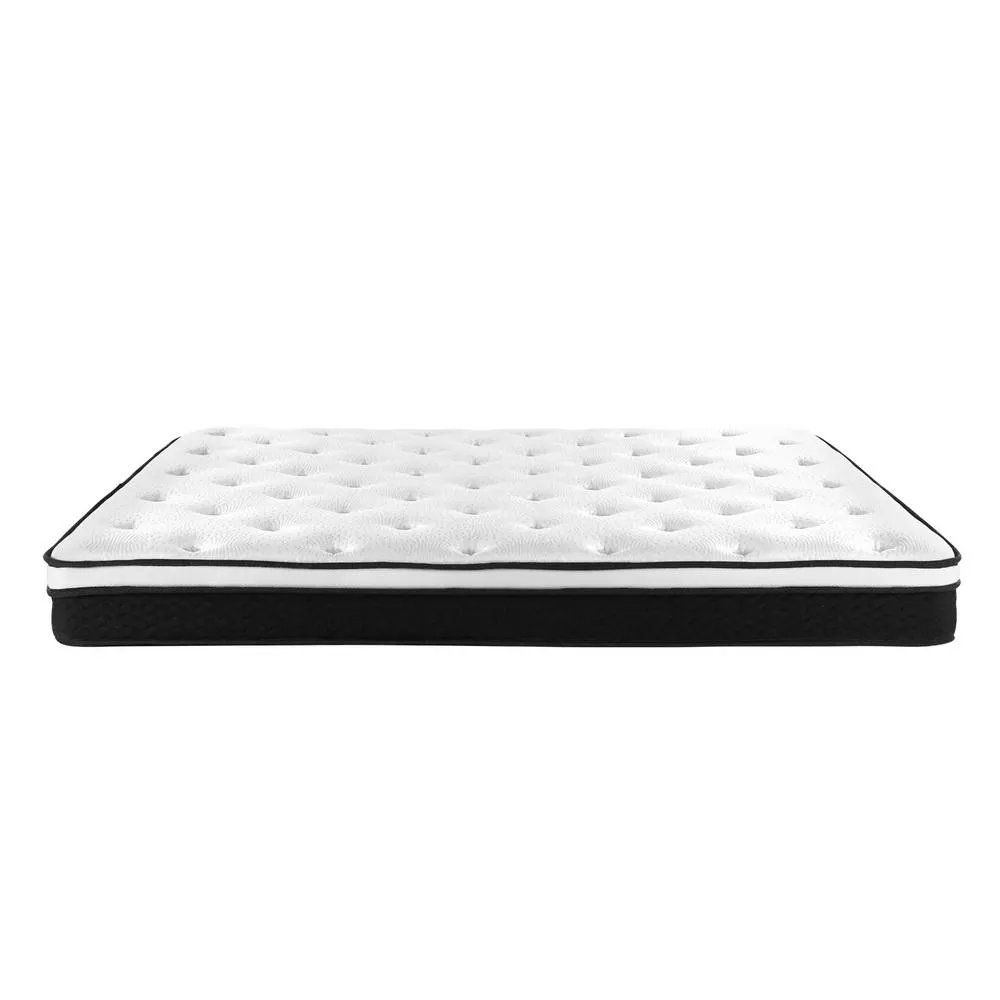 Queen Package | Coogee Bed Frame Charcoal & Bonita Euro Top Mattress (Medium Firm)