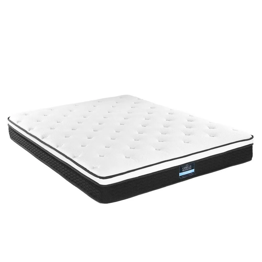Queen Package | Coogee Bed Frame Charcoal & Bonita Euro Top Mattress (Medium Firm)